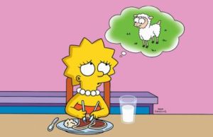 Lisa Simpson é vegetariana
